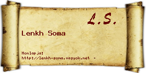 Lenkh Soma névjegykártya